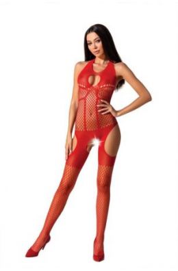 Roter ouvert Bodystocking BS079 von Passion