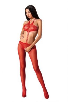 Roter ouvert Bodystocking BS080 von Passion