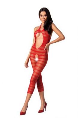 Roter ouvert Bodystocking BS081 von Passion
