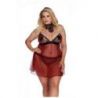 Rot/schwarzes Chemise von Anais Apparel Plus Size