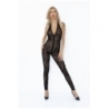 Neckholder Catsuit Leopardenmuster - Noir Handmade