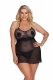 Schwarzes Negligee von Anais Apparel Plus Size