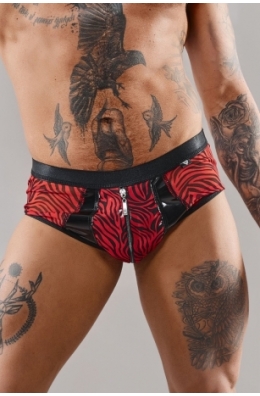 Netz-Slip schwarz/rot - REFranco001- von RFP Razors Edge Kollektion