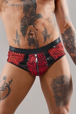 Netz-Slip schwarz/rot - REFranco001- von RFP Razors Edge Kollektion