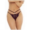 Schwarzer String ouvert - Provocative