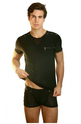 Cooles T-Shirt für Männer in Schwarz | Herren T-Shirt mit Nieten 