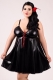 Schwarzes Babydoll im Wetlook