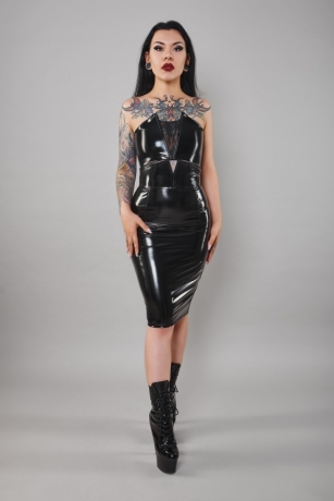 Schwarzer Damen-Rock von Demoniq Total Domination Collection