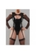 Schwarzer Straps-Body von Demoniq Total Domination Collection