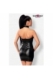 Schwarzes Wetlook Minikleid von Saresia