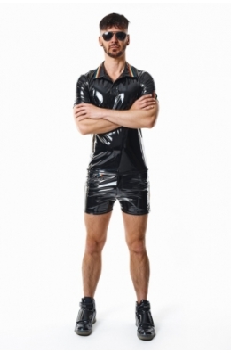 PVC Polo Shirt RMRaffaeleRBW schwarz von Pride Festih Line