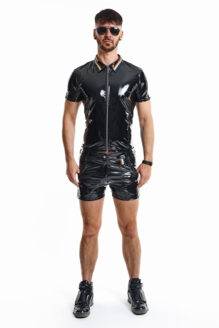 PVC Herren Polo Shirt schwarz von Pride Festih Line