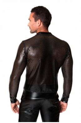 Schwarze Powerwetlook Jacke von Noir Handmade Chaos Collection