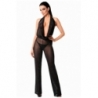 Bodystocking mit Wasserfallausschnitt von Noir Handmade