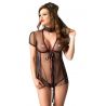 Schwarzes Diva Peignoir
