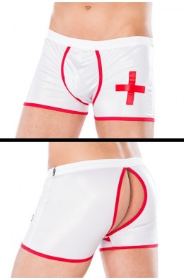Weiße Boxershorts mit rotem Kreuz