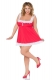 Rotes Chemise mit Spitze