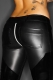 Hautenge schwarze Wetlook-Hose von Noir Handmade