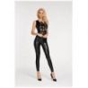 Schwarzes Wetlook Catsuit