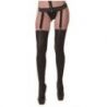 Schwarz Wetlook-Strümpfe für Strumpfhaltergürtel