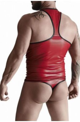 Muscle-Shirt in rot von Regnes Fetish Planet