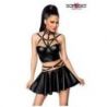 Schwarzes Wetlook-Harness Set von Saresia