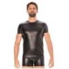 Schwarze Wetlook T-Shirt