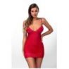 Rotes Chemise mit Spitzendetail