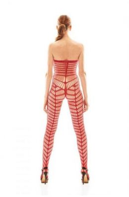 Roter Bodystocking