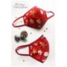1-lagige X-mas Maske rot